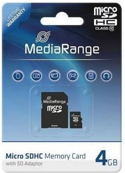 Mediarange microSDHC-Card Class10 - 4GB