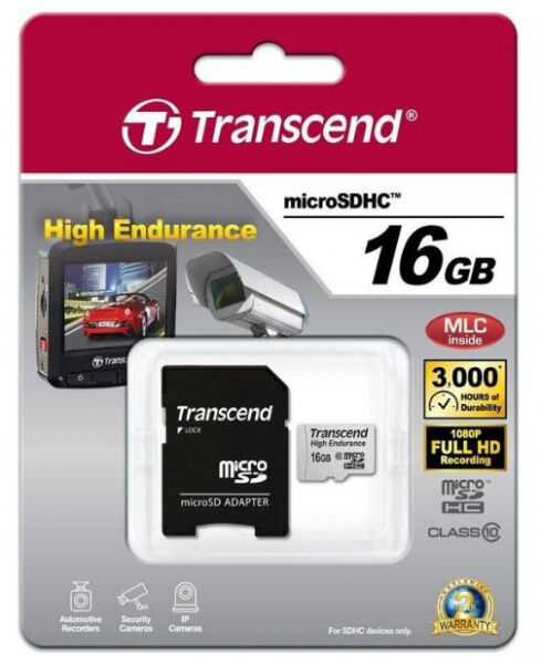 Transcend microSDHC-Card Class10 High Endurance - 16GB
