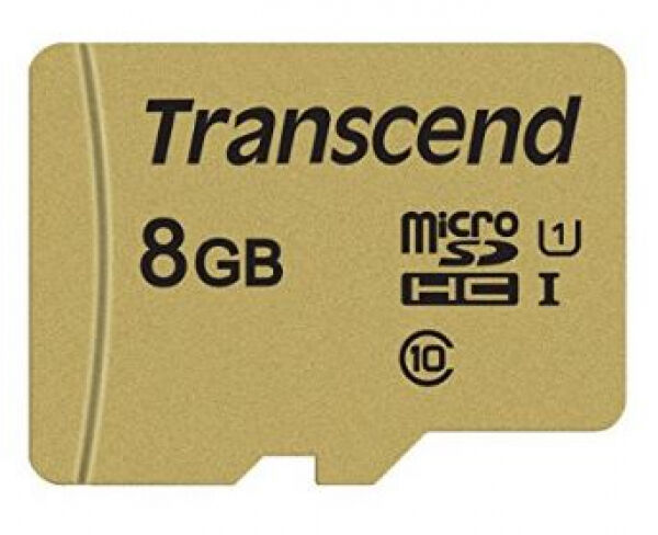 Transcend microSDHC Card USD500S Class10 UHS-I U3 - 8GB