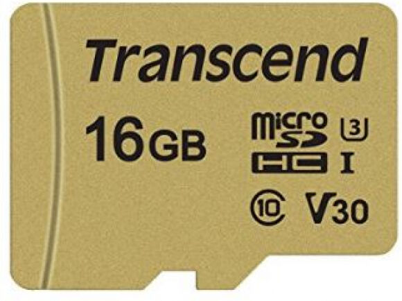 Transcend microSDHC Card USD500S Class10 UHS-I U3 - 16GB