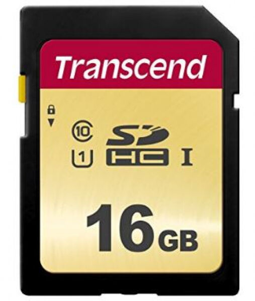 Transcend SDHC Card SDC500S Class10 UHS-I U1 - 16GB