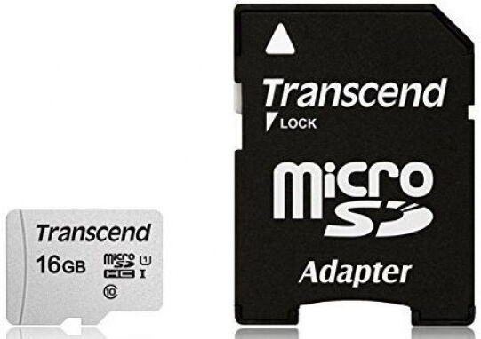 Transcend microSDHC-Card USD300S - 16GB