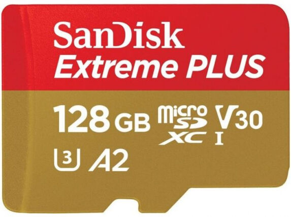 SanDisk microSDXC Card Extreme Plus UHS-I U3 / A2 / Class 10 - 128GB