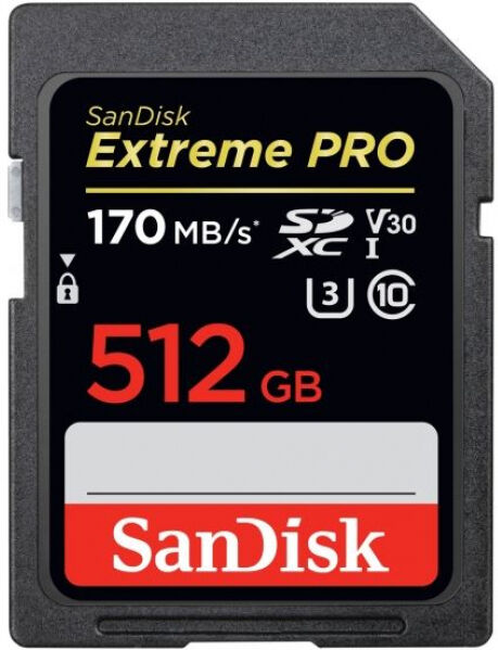 SanDisk SDXC Card Extreme Pro V30 U3 Class10 - 512GB