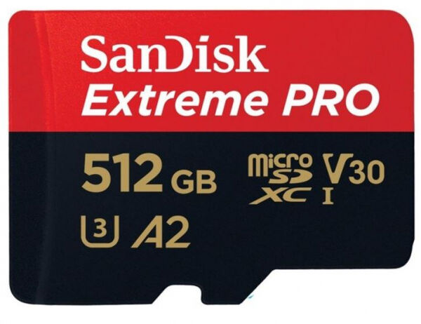 SanDisk microSDXC-Card Extreme Pro Class10 / UHS-I U3 / A2 - 512GB