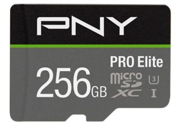 PNY microSDXC-Card Pro Elite UHSI-I U3 / A1 / V30 / Class10 - 256GB