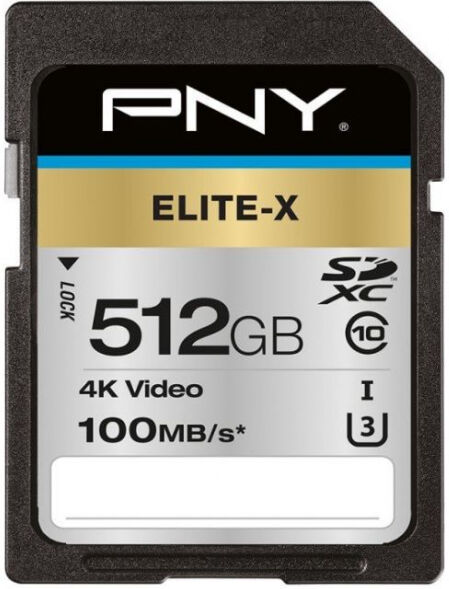 PNY SDXC-Card Elite-X UHS-I U3 / Class10 - 512GB