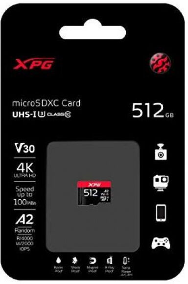 A-Data microSDXC-Card XGP / UHS-I U3 / V30 / A2 - 512GB