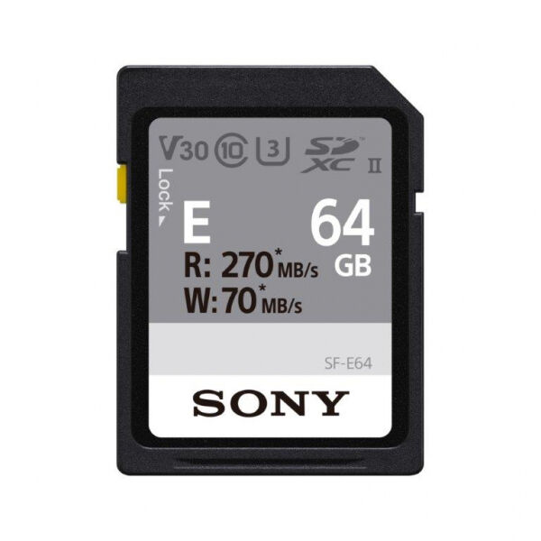 Sony SDXC Card E-Series UHS-II U3 / Class 10 / V30 - 64GB