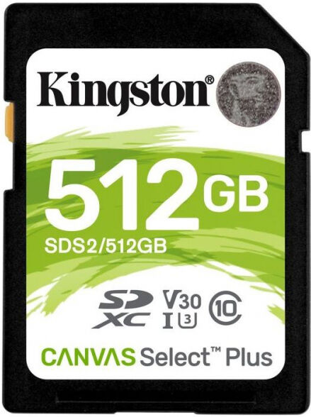 Kingston Canvas Select Plus SDXC-Card UHS-I (U3) / Class10 / V30 - 512GB