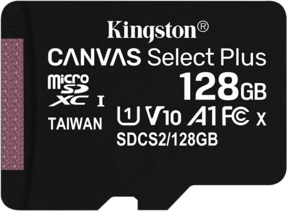 Kingston microSDXC-Card Canvas Select Plus Class10 / UHS-I U1 / A1 - 128GB