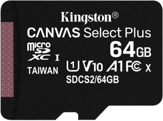 Kingston microSDXC-Card Canvas Select Plus Class10 / UHS-I U1 / A1 - 64GB