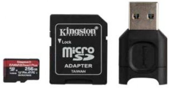 Kingston microSDXC Card React Plus V90 / A1 / UHS-II /  U3 - 256GB