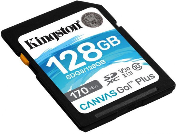 Kingston SDXC-Card Canvas Go Plus Class 10 / UHS-I / U3 / V30 - 128GB