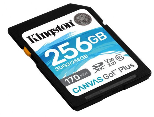 Kingston SDXC-Card Canvas Go Plus Class 10 / UHS-I / U3 / V30 - 256GB