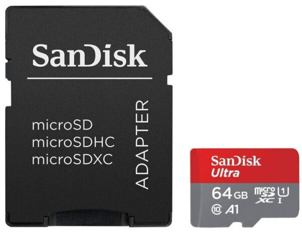 SanDisk Ultra microSDXC-Card UHS-I U1, A1, Class 10 - 64GB