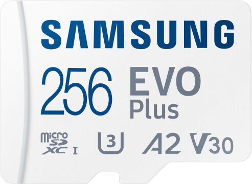 Samsung EVO Plus 2021 microSDXC-Card / UHS-I U3, A2, Class 10 - 256GB