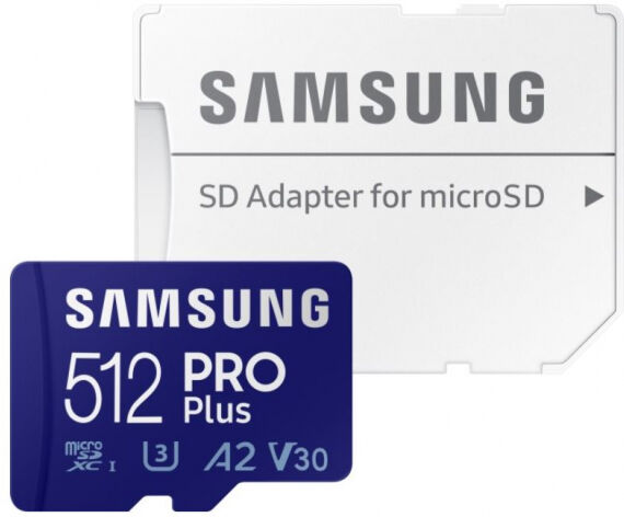 Samsung PRO Plus 2021 microSDXC-Card / UHS-I U3, A2, Class 10 - 512GB