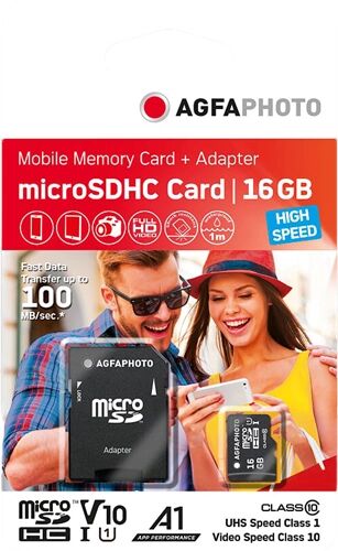 Agfa Photo Mobile MicroSDHC 16 GB UHS-I U1 Accessoires informatiques  Original 10580