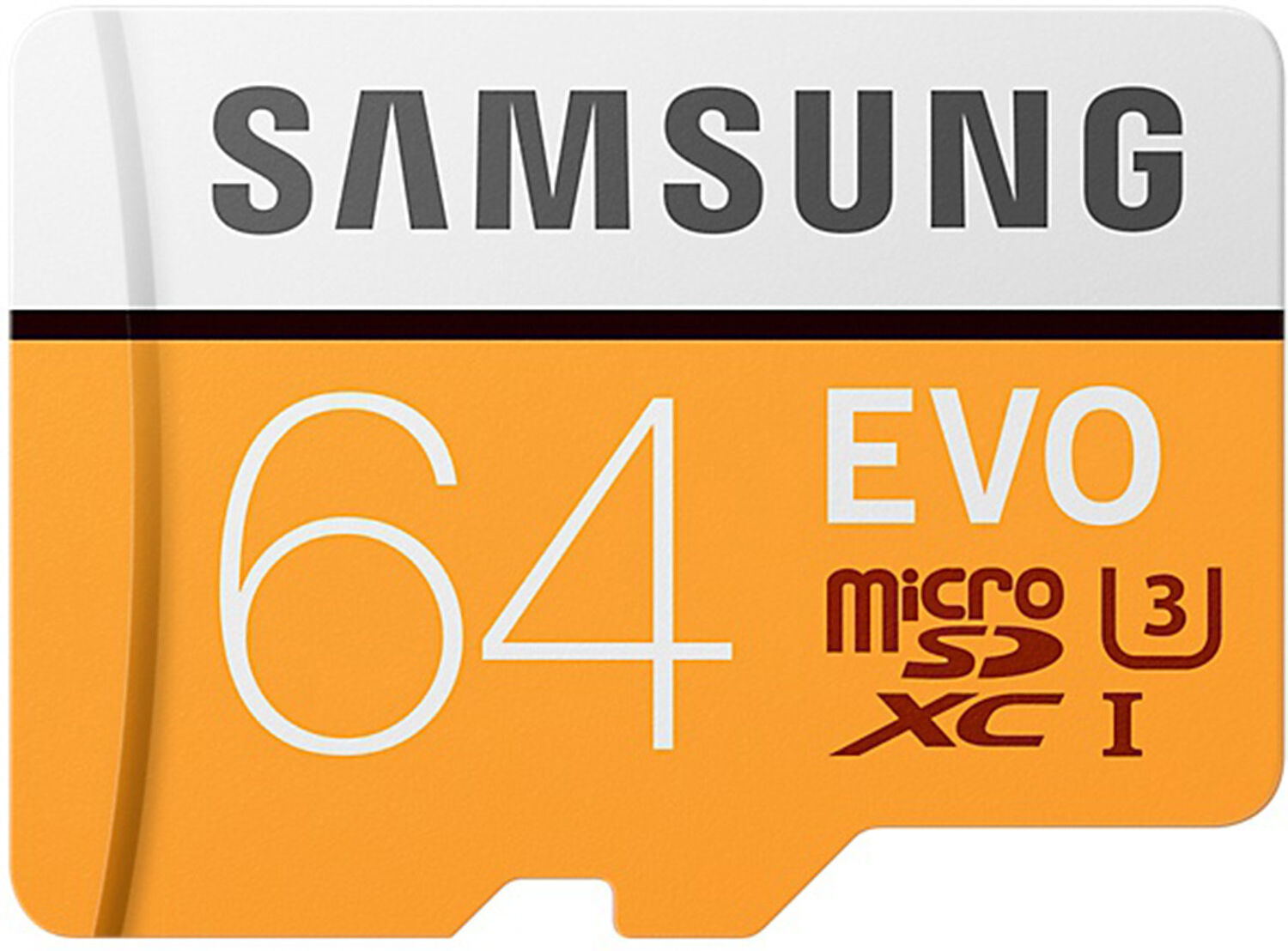 Samsung Carte mémoire EVO microSDXC de 64 Go de classe 10 + adaptateur