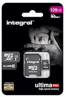 Integral Carte mémoire UltimaPro micro SDHC 128 Go avec adaptateur SDHC - classe 10