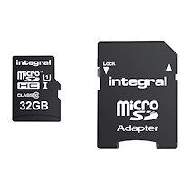 Integral Carte mémoire Intégral SDHC avec adaptateur 32 Go - classe 10