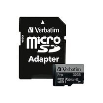Verbatim PRO - carte mémoire flash - 32 Go - microSDHC UHS-I