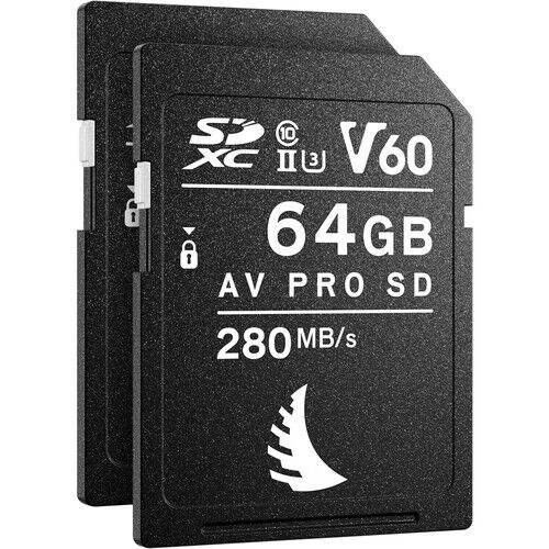 ANGELBIRD Carte SDXC AV PRO UHS-II V60 64GB 280MB/S Pack 2X