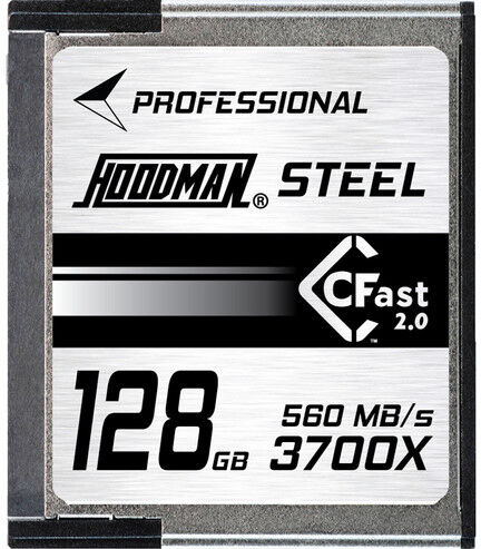 HOODMAN Carte CFast 128GB 2.0 3700X U3 4K