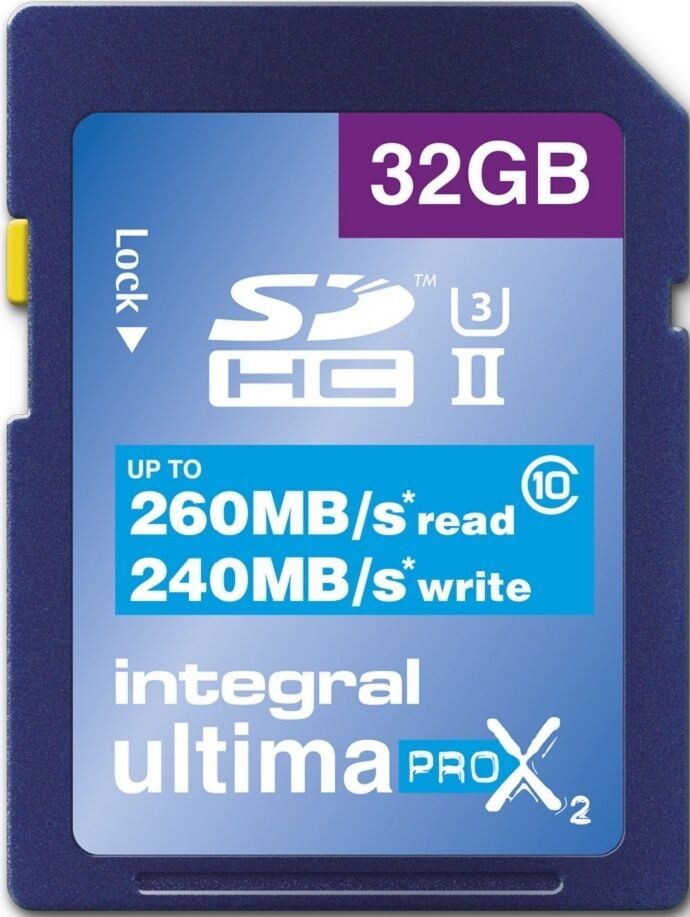 INTEGRAL Carte SDHC Ultima ProX 32GB V90 (280/240MB/s) (Class 10)