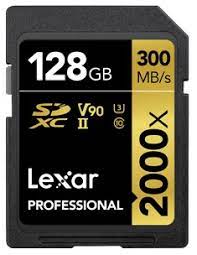 Lexar Carte SDXC 128GB Professional UHS-II (2000x) V2