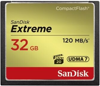 SanDisk Carte Compact Flash Extreme 32GB (120/85MB/s)