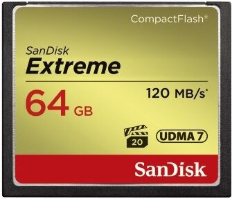 SanDisk Carte Compact Flash Extreme 64GB (120/85MB/s)