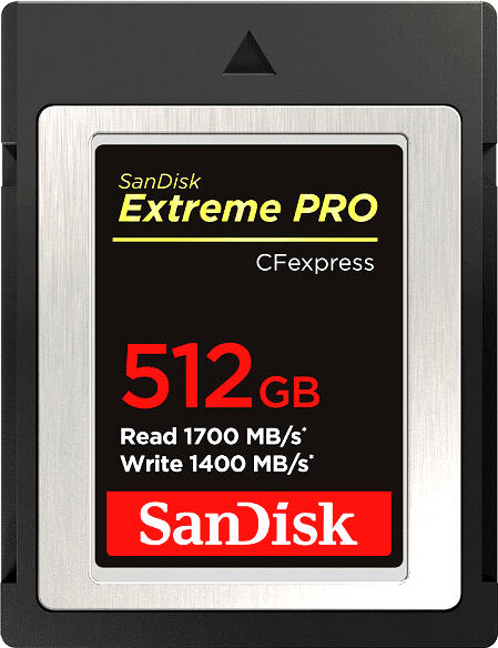 SanDisk Carte CFexpress Extreme Pro 512GB 1700/1400MB/s (XQD)