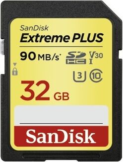 SanDisk Carte SDHC Extreme Plus 32GB V30 UHS-1 (90MB/s) (Class 10)
