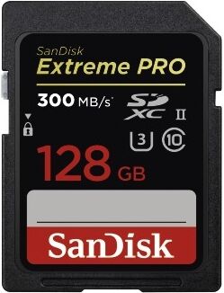 SanDisk Carte SDXC Extreme Pro 128GB UHS-2 (300MB/s) (Class 10)