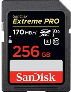 SanDisk Carte SDXC Extreme Pro 256GB V30 UHS-1 (170MB/s) (Class 10)