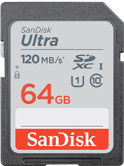 SanDisk Carte SDXC Ultra 64GB UHS-1 (120MB/s) (Class 10)