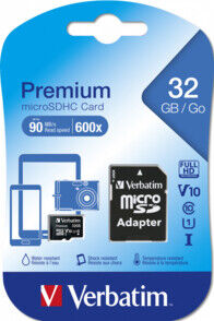 Verbatim Carte microSDHC avec adaptateur SD - 32 Go