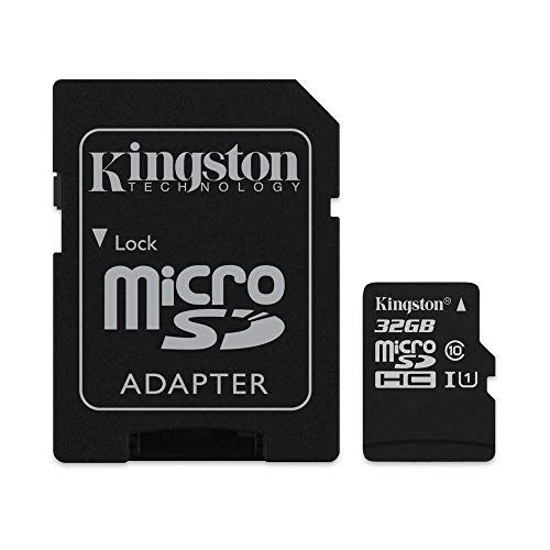 SDCS/32GB Kingston SDCS/32 GB microSD Canvas Select klassens hastigheter 10 UHS-I — upp till 80 MB/s läsåtkomst (med SD-adapter) – Få HD-video till liv