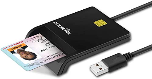 REVERSE Cardreader USB,USB-kortläsare smart kortläsare DOD militär CAC-kortläsare med offentlig åtkomst adapter/ID-kort/IC-bank-chipkort kompatibelt med Windows XP/Vista/7/8/10, Mac OS