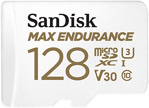 SDSQQVR-128G-GN6IA SanDisk MAX ENDURANCE microSD-kort 128 GB (lång livslängd, upp till 120 000 toner, Full HD, temperatur- och stötsäker, vattentålig)