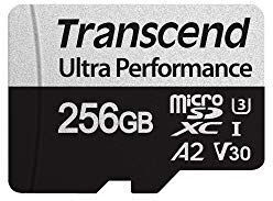 TS256GUSD340S TRANSCEND 256Go microSD med adapter UHS-I