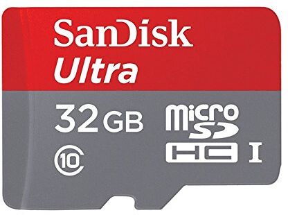 SDSQUNC-032G-GN6IA SanDisk Ultra 32 GB Imaging microSDHC klass 10 minneskort och SD-adapter upp till 80 Mbps med UHS-I-betyg