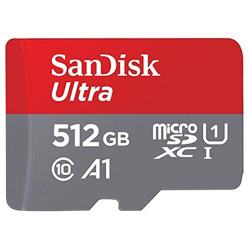 SDSQUAR-512G-GN6MA SanDisk  Ultra MicroSDHC Minneskort + SD-adapter, 512GB, Röd/Grå