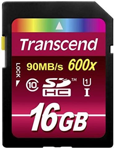 TS16GSDHC10U1 Transcend  16GB SDHC UHS-I Class 10 memory card Transcend , 16 GB, SDHC, Class 10, UHS-I, Blue