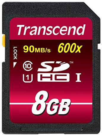 TS8GSDHC10U1 Transcend  SDHC Minneskort, 8 GB