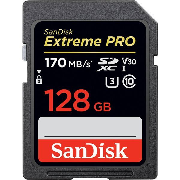 SanDisk 128GB SanDisk Extreme Pro SDXC Class 10 UHS-I U3 V30 A2 170/90MB/s