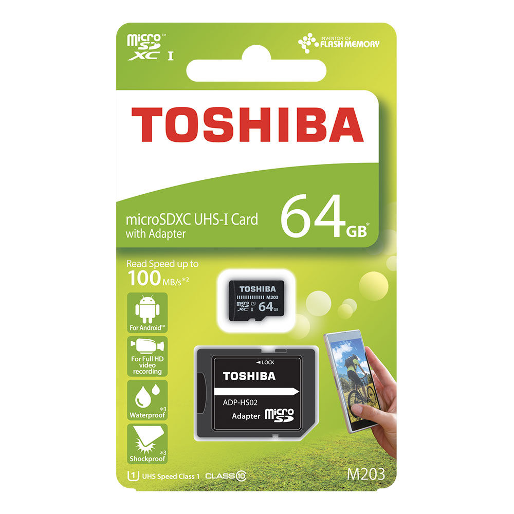 Toshiba MicroSDXC M203 64GB U1 100MB/S, Class 10