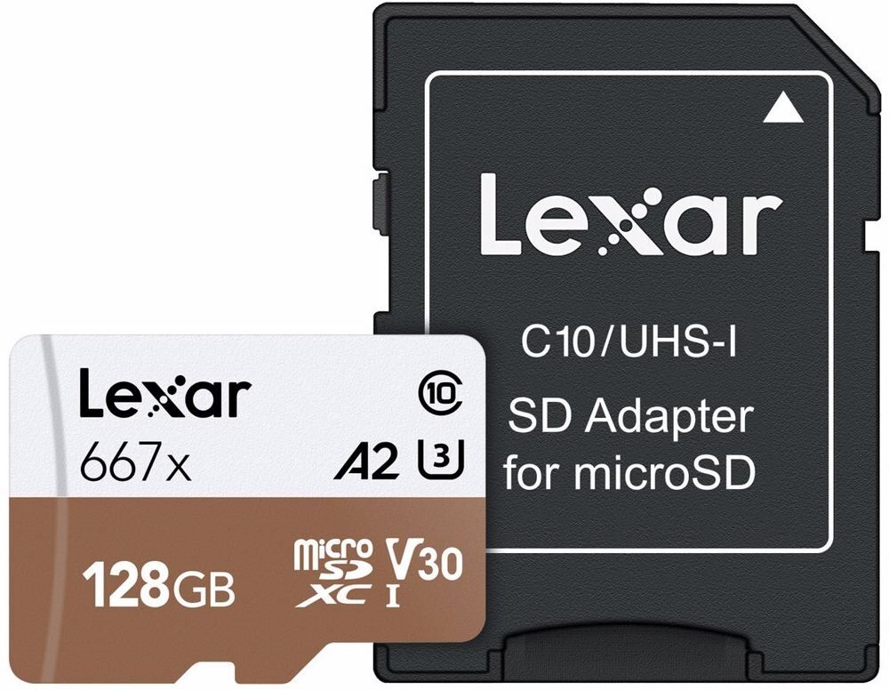 Lexar MicroSDXC Pro 128GB UHS-I U3 V30, 100MB/s